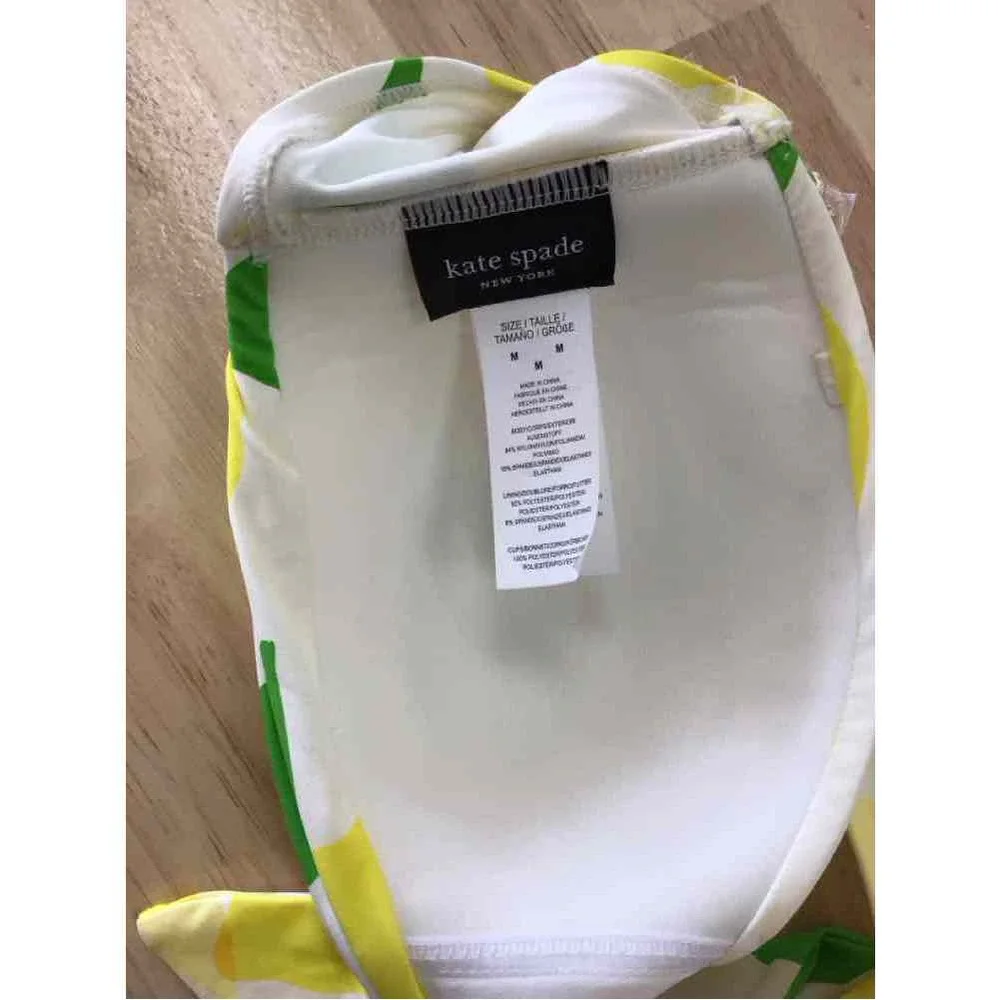 Kate Spade Size M Tie-Front Bikini Top